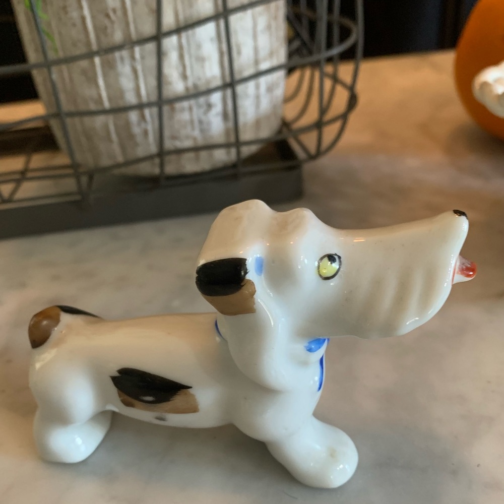 Porcelain dog figurine